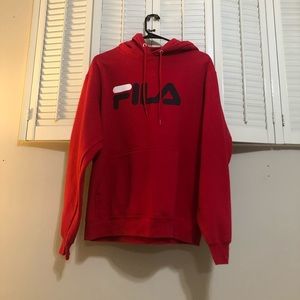 Red FILA hoodie ❣️